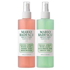 Mario 바데스쿠 페이셜 스프레이 허브/로즈워터 & 쿠쿰버/그린 티 8 Fl 온즈, 듀오