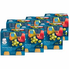 Gerber 주스 버라이어티 팩 사과 배 화이트 포도 118.3ml(4oz) (24병), Gerber 주스 버라이어티 팩, 사과, 배, 화이트, 1개, 47ml