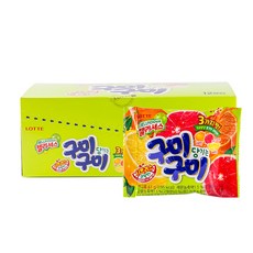 롯데 젤리셔스 구미구미 시트러스 과일맛 61g 12개입 식품 > 스낵/간식 초콜릿/사탕/젤리/껌 젤리/푸딩 츄잉젤리, 1