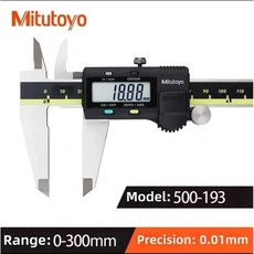 Mitutoyo 버니어 캘리퍼스 앱솔루트 디지털 스테인리스 스틸 목공 측정 도구 12 인치 150mm 500-193-20 2, 01 300mm, 1개