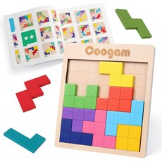 나무 퍼즐 패턴이 브레인 티저 게임을 60가지 도전과 함께 차단하는 쿠감 나무 퍼즐 3D 러시아 빌딩 장, 1
