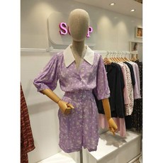 [현대백화점][SOUP] (SW7OV40) 플라워패턴 미니 점프수트원피스