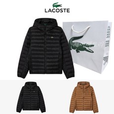 [백화점판] 라코스테 패딩 점퍼 자켓 남성 남자 후드 경량 + 쇼핑백 선물포장