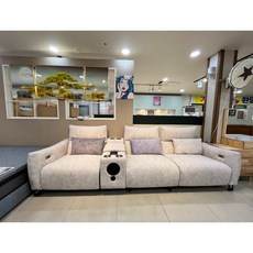 청북금성침대 라코 4인용 리클라이너 소파, 홀컵 추가