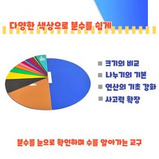 20cm 원형 자석 분수 교구 나누기 수학교구, 1개