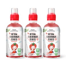 떼르드글라스 유기농 딸기 드링크 220ml 빨아먹는 음료수, 12개입