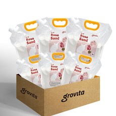 그로비타 장미향 햄스터 목욕 모래 1BOX, 2kg, 6개