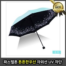 파스텔톤 자외선차단양산 튼튼한 우산 UV 민트 초경량 남자
