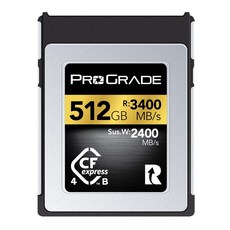 ProGrade Digital CFexpress 4.0 Type B GOLD 512GB 카드 (최대 읽기 3400MBs 지속 쓰기 2400MBs), 상세페이지 참조