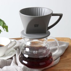 포개다 바리스타앤마시 커피드리퍼 그레이, 단품, 300ml, 1개