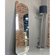 *[정품자재] 사각라운드 무프레임거울(맞춤제작가능) - 60x120cm~120x200cm까지 비정형/드레스룸/현관/매장/옷가게/미용실/네일샵/필라테스/화장대/벽거울-화물안전배송, 벽부착형, 세로형