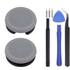 IKPEK 2Pcs 아날로그 스틱 캡 교체용 3D 조이스틱 커버 3DS 3DSXL 3DSLL 새로운 컨트롤러, Grey