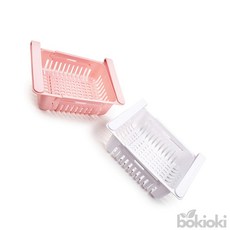 보기오기 클립 바구니 주방수납함, 핑크, 1개