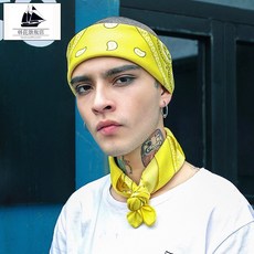 남성 드렌드 스트릿 빔 머리띠 INS 운동 여름 땀 흡수 두건 여성 학생 힙합 머리 악세사리