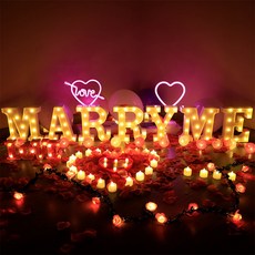 LED 레터링 램프 사랑하트 소품 고백 트렁크 프로포즈 깜짝 놀라다 등 배치, 높이 18cm-28cm, HAPPYBIRTHDAY （원 룩 ）