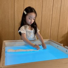슬라임 모래놀이 책상 레인보우 라이트 테이블 기본형, 유아용 기본형(58cm)
