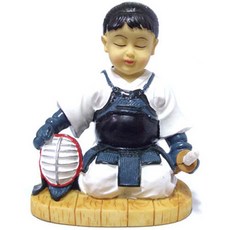 일프로- 좌상소녀검사 E-34G 10.2x6x7.7cm 선물 인형 검도 장식 해동검도 합기도 체육관 무술용품