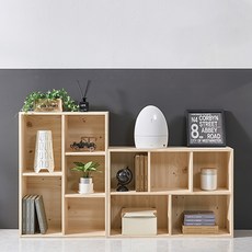 홈디아 옹이없는 소나무 원목 미니책장900 책꽂이 2단책장 완제품, 내추럴