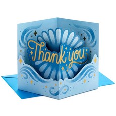 Hallmark Paper Wonder 졸업식 간호사의 날 관리자 전문가의 교사 감사 등을 위한 팝업 카드 (블루 및 골드)