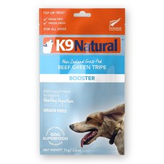 K9 내추럴 부스터 소고기 그린 트라이프 75g DOG, K9 동결건조 부스터 비프 그린 트라이프 75g, 1개 - 지위픽사슴