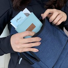 N나_O9 가죽 여권 케이스 ☞ 지갑 커플 가족 여자 스카이민트 _L639F