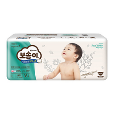 보솜이 리얼코튼 오가니크 팬티 여아용 대형, 대형(L), 36매