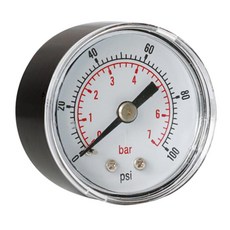 QDY 고정밀 1/8 "BSPT 기압 게이지 다이얼 공압 0-100psi 0-7 바