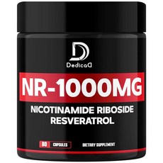 DEDICAD NAD+ Supplement with Liposomal Nicotinamide Riboside 1000mg NR Resveratrol - 80 Capsules Ce, DEDICAD NAD+ Supplement with L