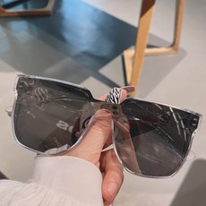 새로운 대형 선글라스 맞춤형 패션 여성용 트렌디 UV 보호, Transparent Mercury, 1개