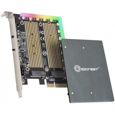 IO 크레스트 듀얼 M.2 SATA 및 PCIe Nvme SSD 를 PCIe X4에 RGB 열 디스시패터 5 V 2280 2260 2242 2230, 단일상품