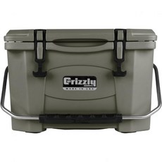 Grizzly 그리즐리 20 쿨러 | 20쿼트 아이스 박스 내구성이 뛰어난 회전 성형 절연 미국산 평생 보증 해변 보트 캠핑 낚시 사냥 G20, Lunar Green