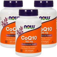 나우푸드 CoQ10 100mg 소프트젤 글루텐 프리, 150정, 3개