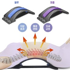 척추 허리 스트레칭 운동기구 4단계 자세교정 마사지 지압, 랜덤발송, 1개