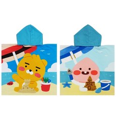 [바보사랑]카카오 리틀프렌즈 극세사 아동 후드 가운 - 리틀 라이언, 1개