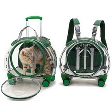 애견 캐리어 투명 가방 이동 강아지 고양이 백팩 산책, 1개, 5. 핑크/고양이9kg 개6.5kg+매트