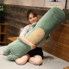 솜포함 바디필로우 인형 부드러운 죽부인 긴베개, 녹색 공룡 B타입_1.4M