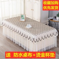 식탁매트 티테이블보 직사각형 거실 식탁 먼지방지 전면덮개 티테이블 텔러비전선반 패브릭, T07-아이스 크리스탈 미터 레이스 스타일(미끄럼방지 두께), C03-넓이 55* 직사각형 110* 높이 40CM
