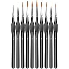 삼각형 손잡이가 있는 10Pcs 마이크로 페인트 브러시 세트 - 아크릴 수채화 공예품 모델용, 1, 1개