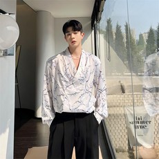 가을 긴팔 남자 셔츠 보세 스트릿 긴소매 옷 루즈 외출룩 패션 디자인 남성