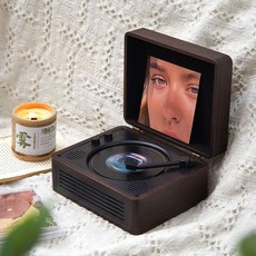 CD플레이어 턴테이블 시디플레이어 블루투스 빈티지 CDP USB, 타입E+리모컨+충전케이블