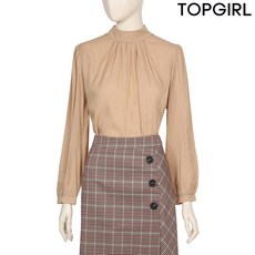 [TOPGIRL] 뒷리본 하이넥 블라우스_TJZASH910F