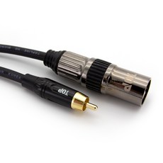 HDTOP 국산 제작 RCA 수 TO XLR 수 케이블 1.5M HT-TP649, 1개