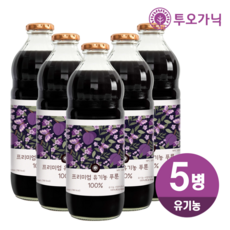 유기농 푸룬주스 물섞이지않은 NFC 100% 착즙원액, 5개, 1L
