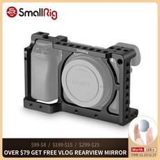 소니 A6000 / A6300 / A6500 ILCE 6000/ILCE 6300/ILCE A6500/Nex 7 셀 1661 용 SmallRig 카메라 케이지|카메라 케이지|, 단일, 1개, Black