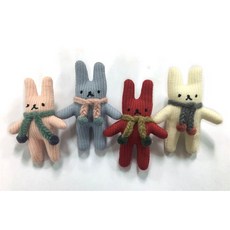 [영화사] 귀여운 동물 토끼 브로치 와펜 (4가지칼라)