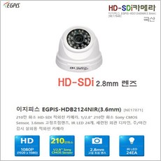 SDI 돔 실내카메라(이지피스 EGPIS-HD2124SNIR(2.8mm), 이지피스 EGPIS-HD2124SNIR(2.8mm), 1개 - 영상녹화기