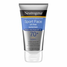 Neutrogena 뉴트로지나 페이스 썬크림 SPF70+ 워터프루프 Sport Face Oil-Free Lotion 2.5oz(73ml) 3팩, 1개