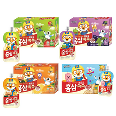 팔도 뽀로로 홍삼쏙쏙 사과매실100ml + 포도블루베리100ml + 오렌지100ml + 배도라지100ml 세트, 1개
