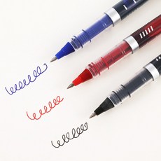 네임펜 12반들반들한 액체식 볼펜 끊임없음 0.5mm노트비지니스 사인펜 글쓰기가능 사무, T03-36개 가격(레드블루 흑선)