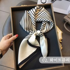 아즈템 선물용 북유럽풍 정사각 실크 스카프 14종 + 럭셔리 선물패키지 증정